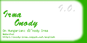 irma onody business card